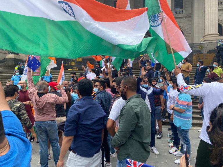 Indian Australians raise “Tricolor” despite threats allegedly sent by the terrorist organisation “Babber Khalsa”