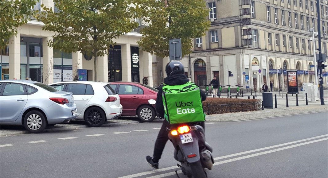 Uber Eats motorbiker in Warsaw 6