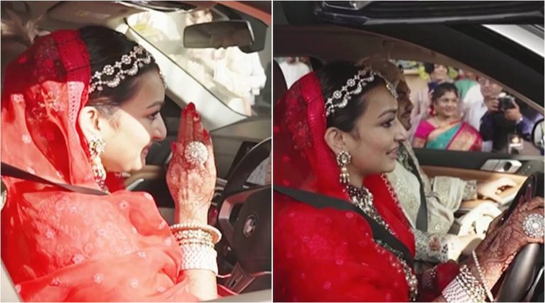 Indian bride drives groom home after the wedding, smashes the stereotype