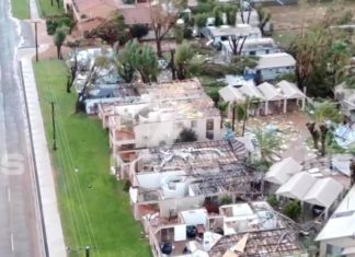 Kalbarri damage: Courtesy 7NEWS