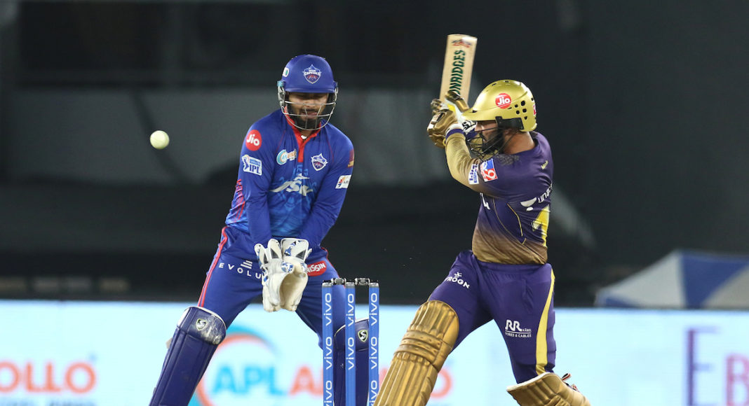 DK tries a reverse sweep but is hit on the pad. Picture Source: Twitter @IPL