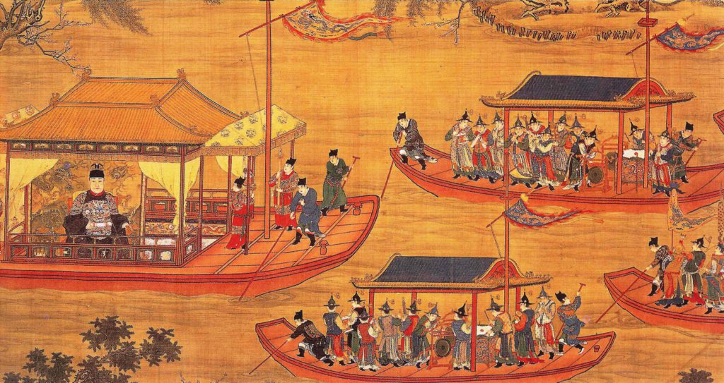 jiajing emperor on his state barge 2