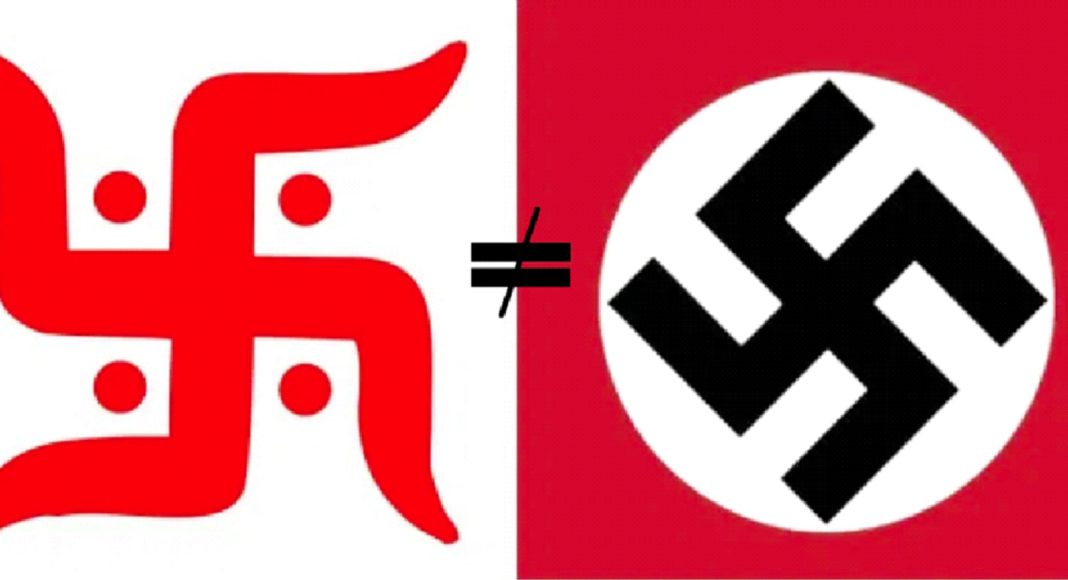 Swastika is not Hakenkreuz (Nazi Symbol); Image Source: @CANVA