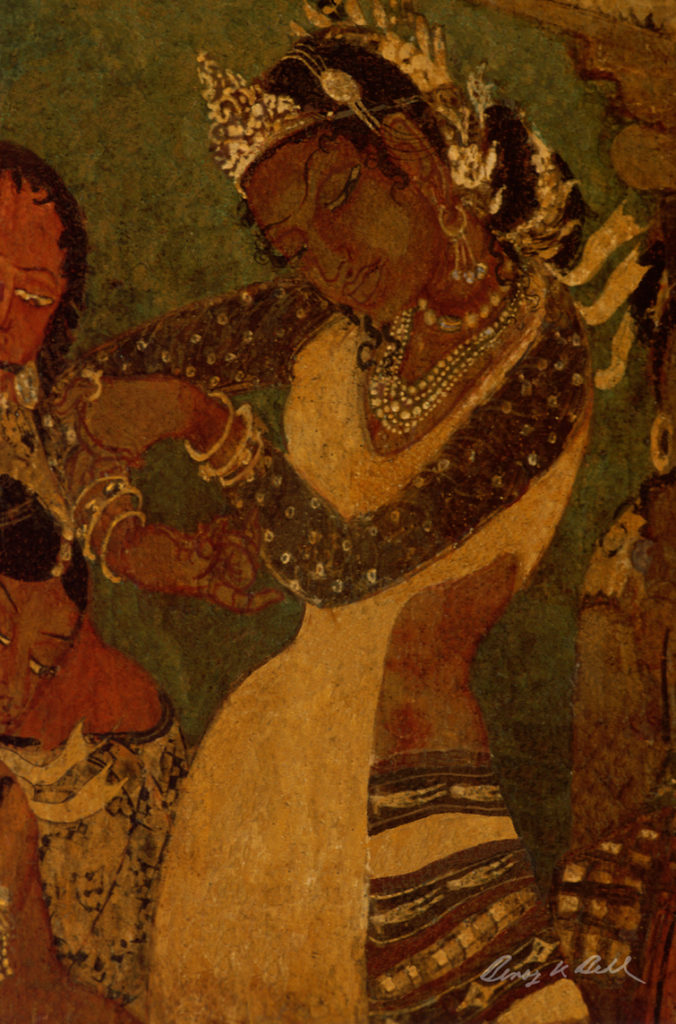 Dancing Girl Ajanta. Photographed Digitally Restored by Benoy K Behl 1