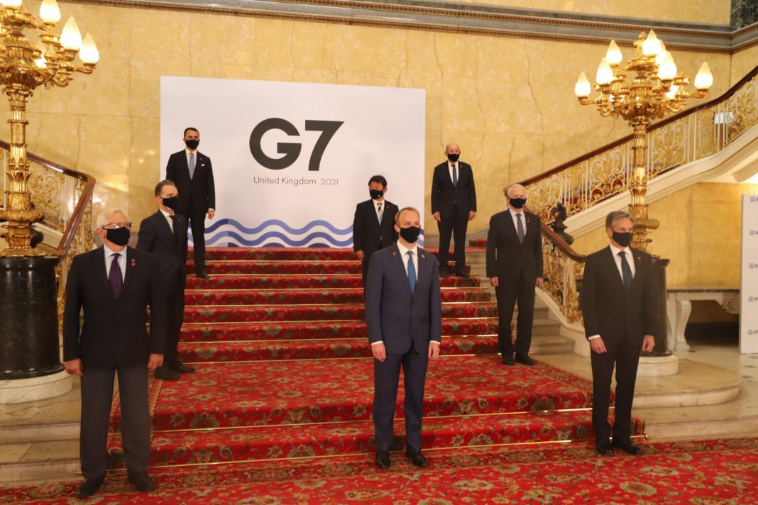 G7 Ministers meet, London; Picture Source: Twitter @JY_LeDrian