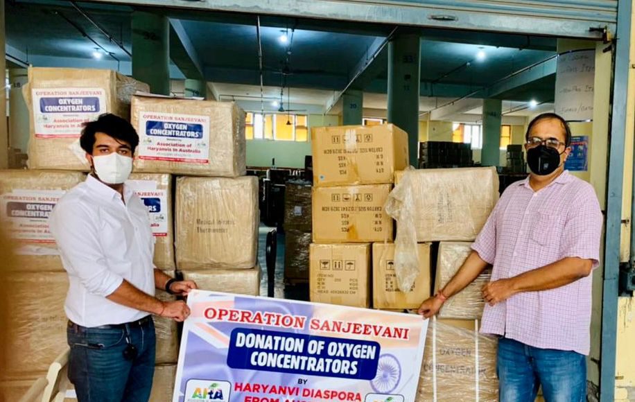 Oxygen Concentrator donated by Association of Haryanvis in Australia: Picture Source; AHA