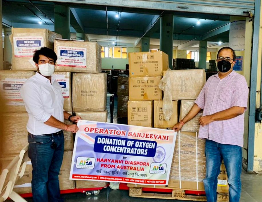 Australian Haryanvis send medical supplies under ‘Operation Sanjeevani’ to India 8 Oxygen Concentrator donated by Association of Haryanvis in Australia: Picture Source; AHA