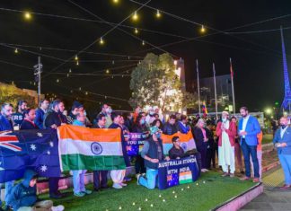 “It’s not ‘India Variant’, stupid” Pray for India Vigil at Federation Square; Picture Siurce: Senthill Sundram