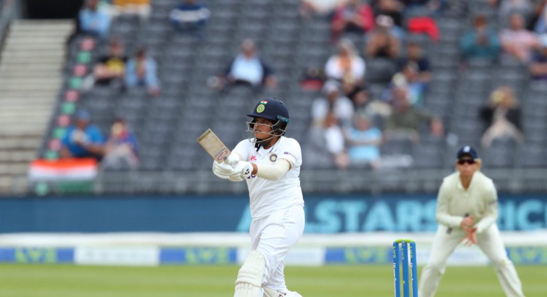 Shefali Verma; IndiaVsEngland Test; Picture Source: Twitter @BCCI Women