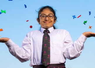 11-year-old Theekshitha Karthik is the Prime Minister’s Spelling Bee national champion Theekshitha Karthik, Picture: Jason Edwards; Picture Courtsy: kidsnews.com.au