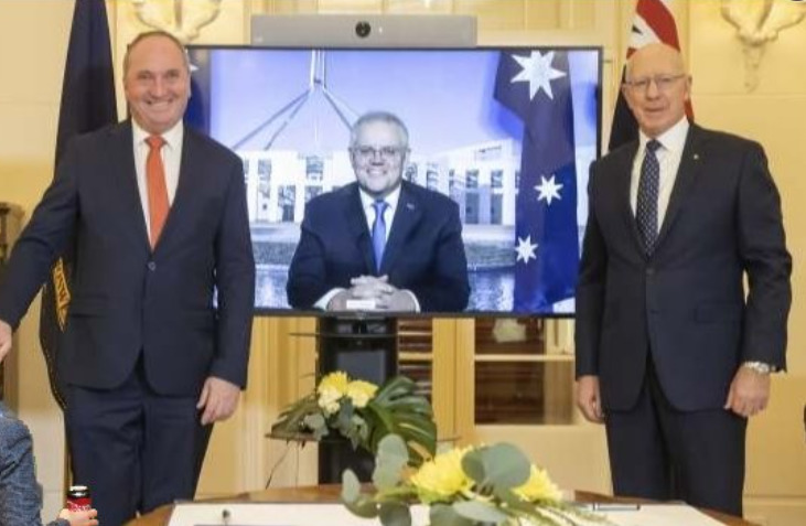 Barnaby Joyce was successful in his attempt to regain the leadership of the federal Nationals; Picture Source: Twitter