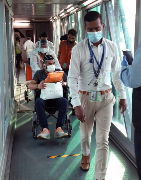 Medical repatriation of Arshdeep Singh; Picture Source: GK Manjit Singh