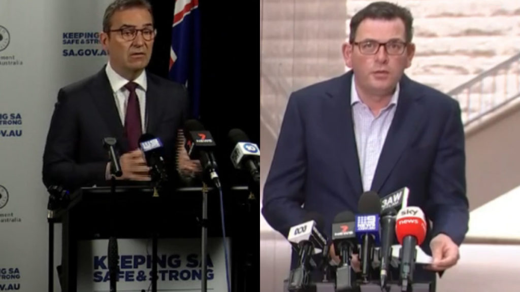 SA Premier Steven Marshall and Victoria Premier Daniel Andrews; Picture Source: The Australia Today