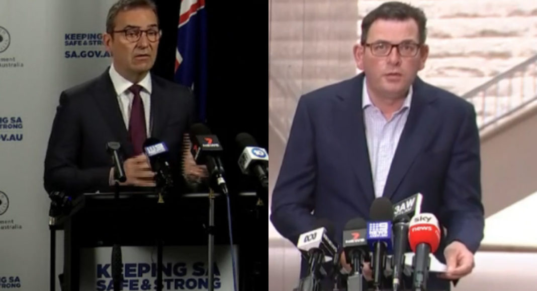 SA Premier Steven Marshall and Victoria Premier Daniel Andrews; Picture Source: The Australia Today