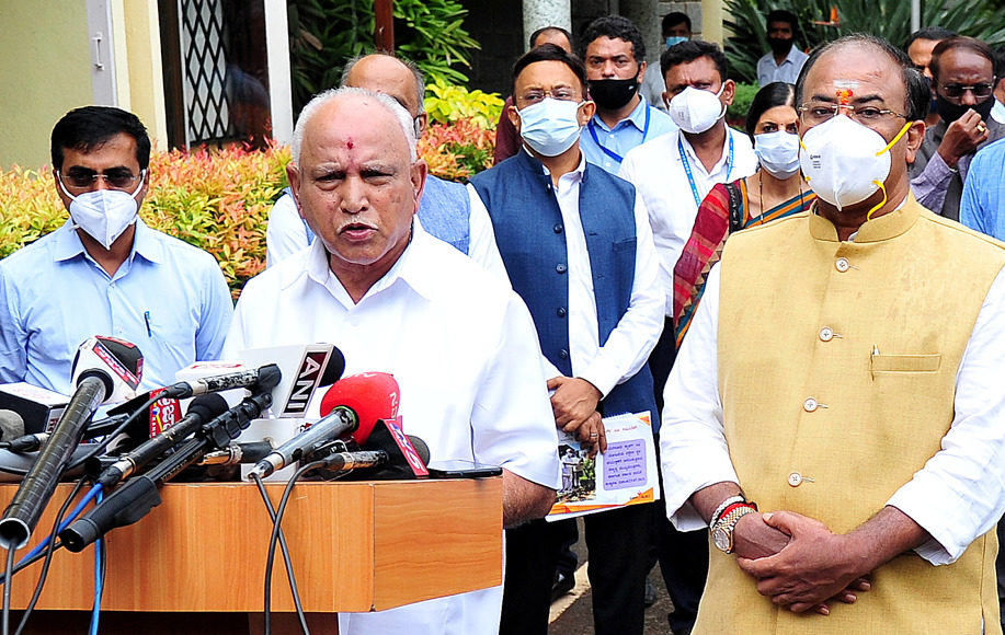 BS Yediyurappa, CM Karnataka: Picture Source: @PIB
