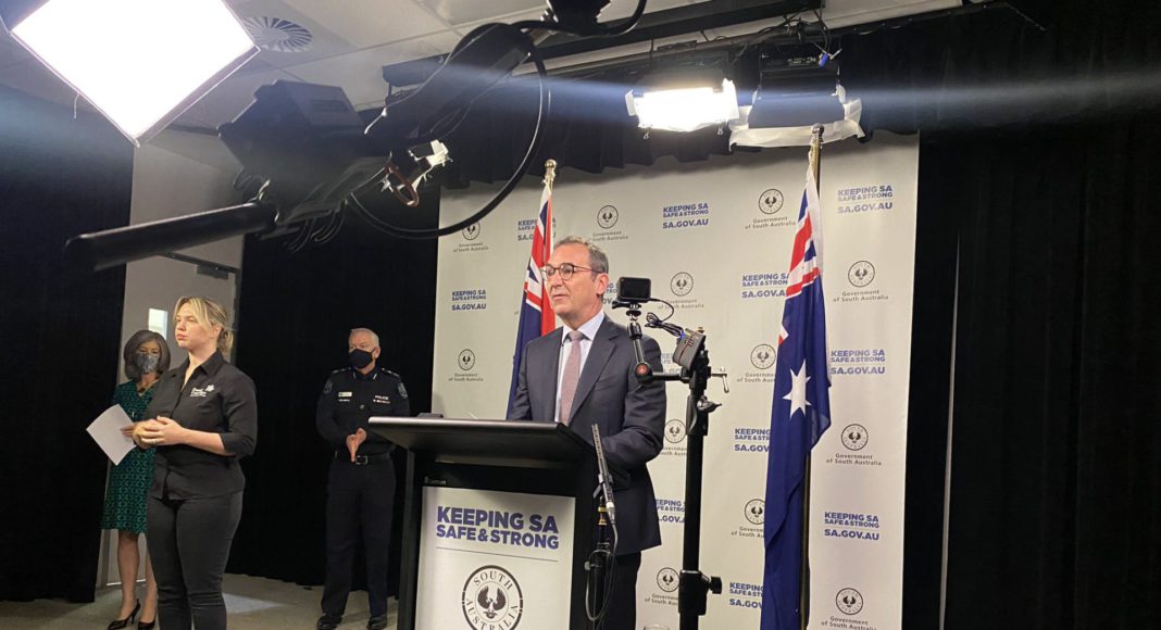 South Australia Premier Steven Marshall; Picture Source: Twitter @SAHealth
