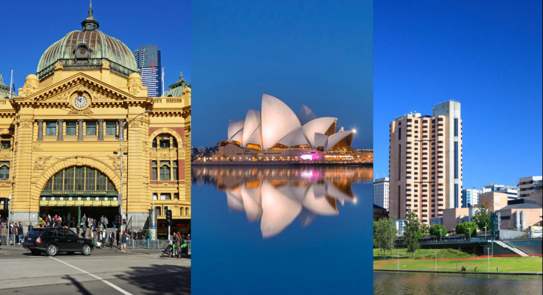 Melbourne, Sydney and Adelaide; Picture Source: @CANVA
