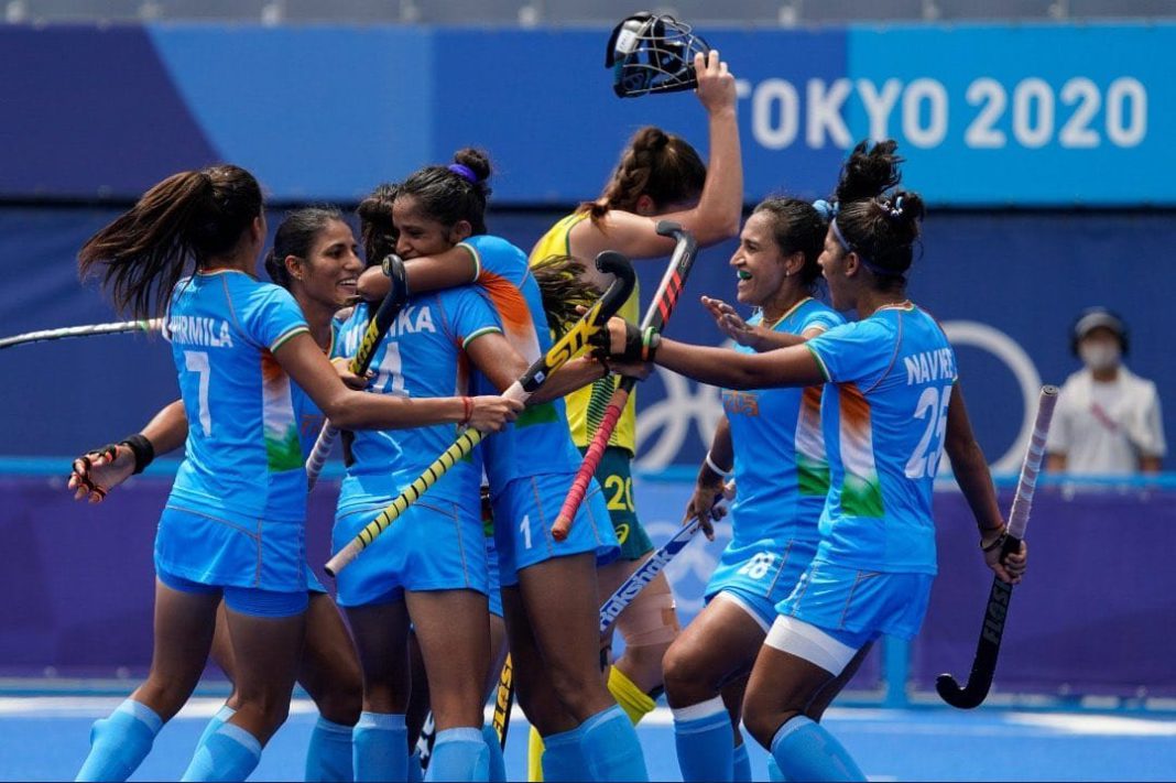 Tokyo Olympics: Indian women's hockey team make history, beat Australia 1-0; Picture Source: Twitter @HockeyIndia