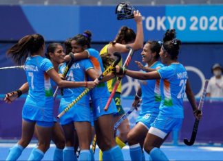 Tokyo Olympics: Indian women's hockey team make history, beat Australia 1-0; Picture Source: Twitter @HockeyIndia