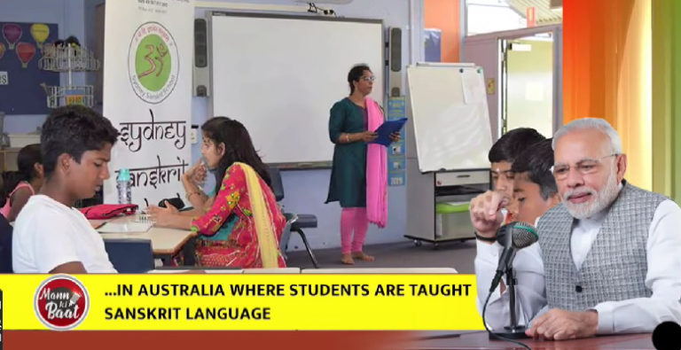 Indian PM Modi lauds ‘Sydney Sanskrit School’ for nurturing language and knowledge