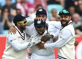 Indian Cricket team at Oval victory; Picture Source: Twitter @BCCI