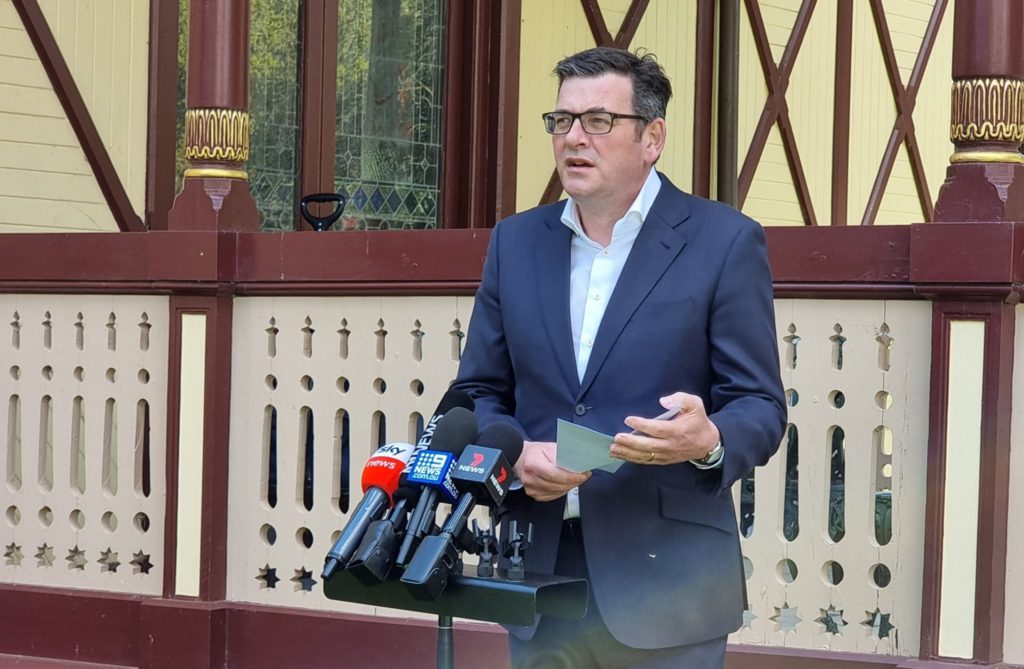 Premier Daniel Andrews; Picture Source: Twitter @msanto92