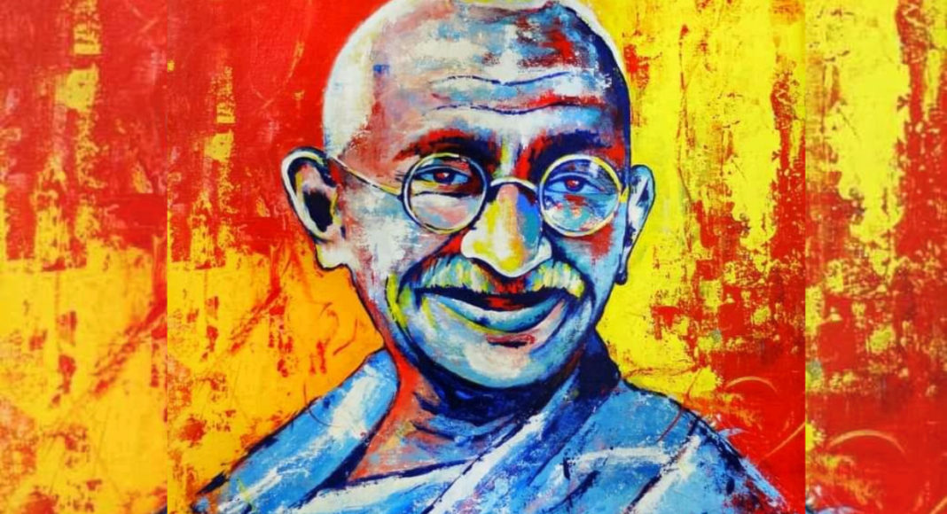 Mahatma Gandhi; Picture Source: Twitter drawing by Rahul