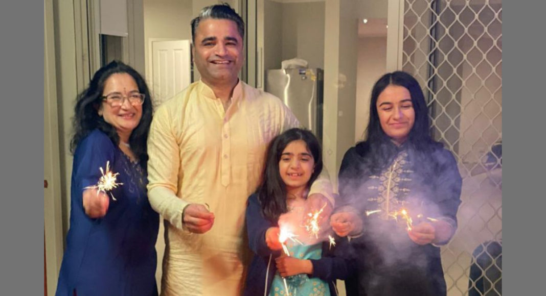 Indian Australia family celebrating Diwali; Picture Source; Manoj Mansukhani