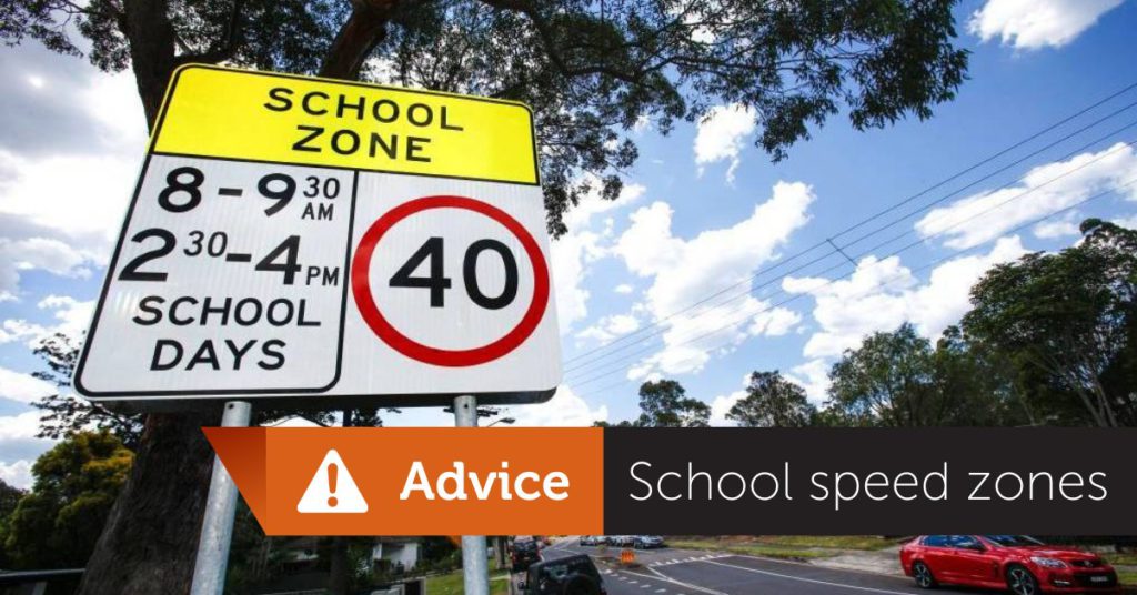 School Zone sign; Picture Source: Vic Traffic