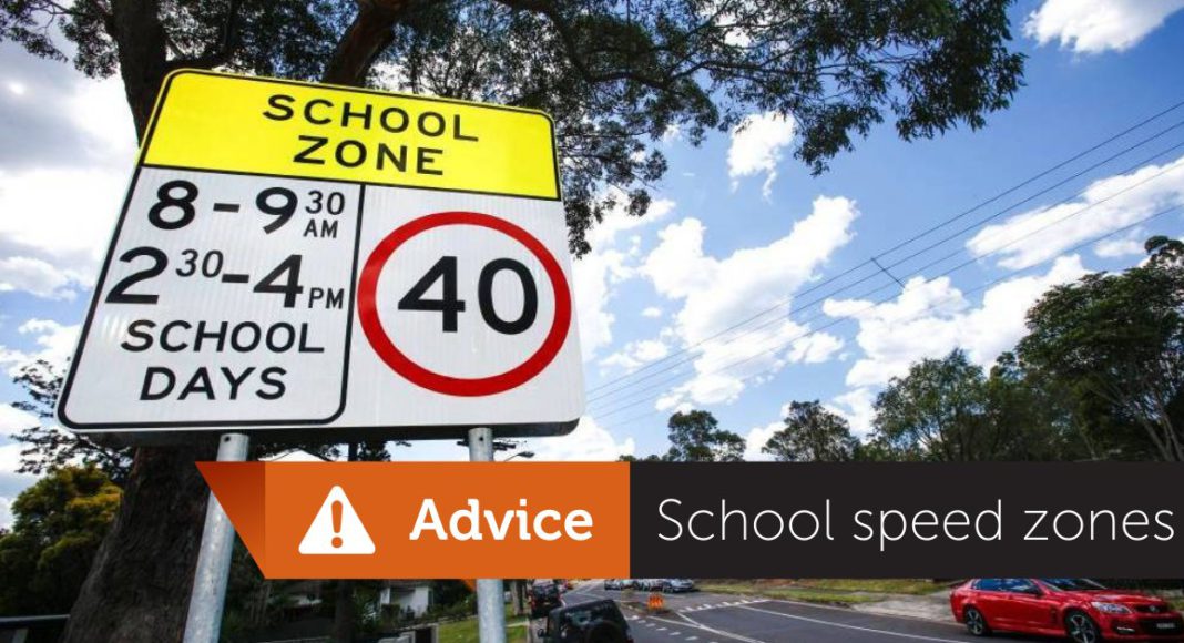 School Zone sign; Picture Source: Vic Traffic
