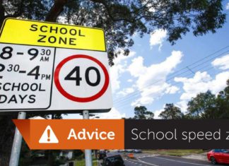 School Zone sign; Picture Source: Vic Traffic
