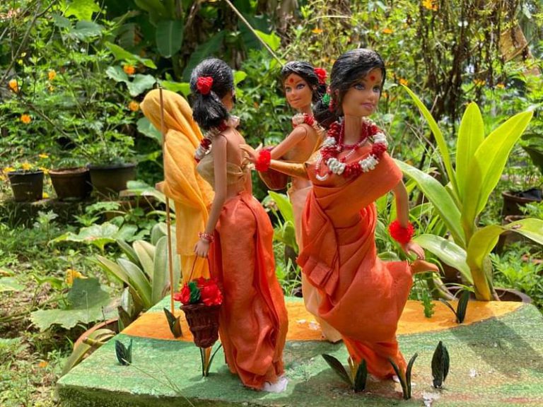 Indian grandma recreates scenes from Hindu epics by giving makeover to Barbie dolls