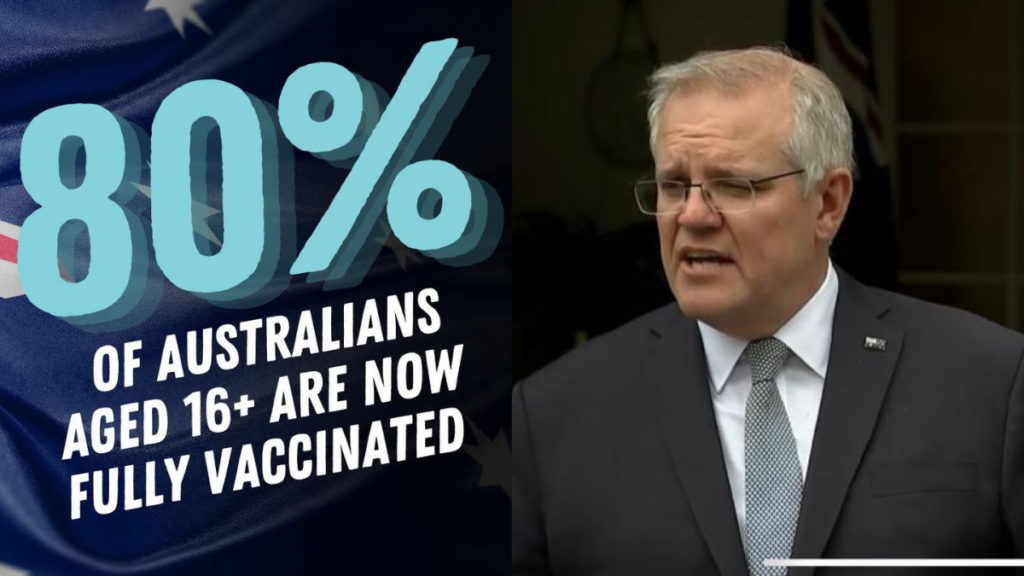 Australia achieves 80% vaccination status; Picture Source: The Australia Today