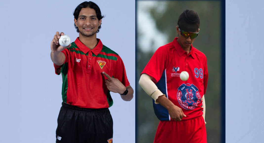 Nivethan Radhakrishnan, H Bawaja - Image source: Tasmanian Tigers, Vic Premier Cricket