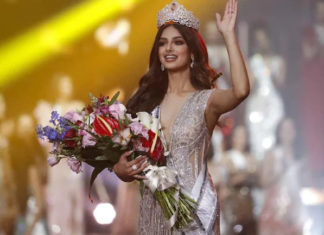 Harnaaz Kaur Sandhu; Image source: Harnaaz Kaur Sandhu - Twitter.