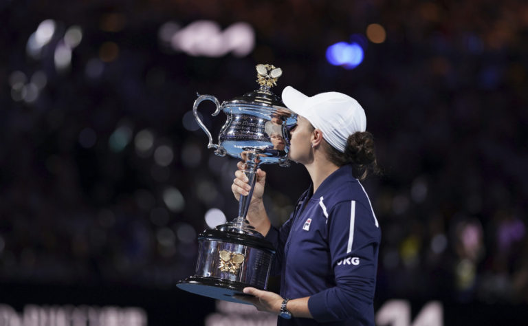 Ash Barty wins Australian Open women’s title, dominates Collins in final