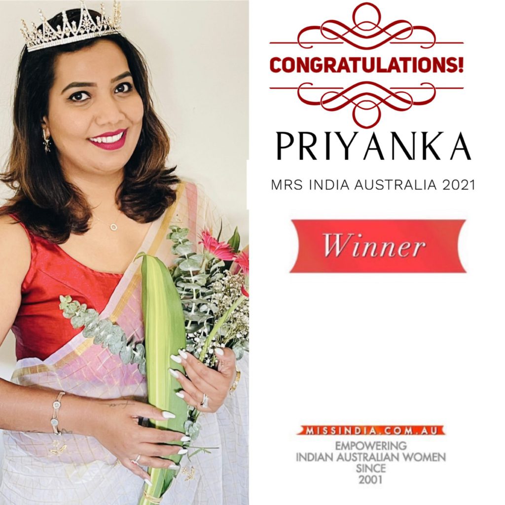 Priyanka Mrs India Australia 2021 2