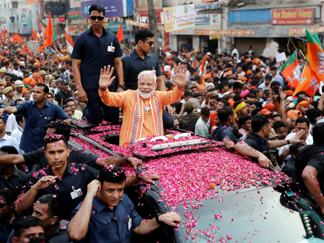 Indian Prime Minister Narendra Modi in election rally: Image Source: Twitter @narendramodi