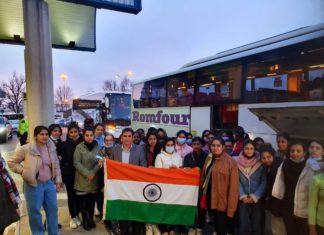 Indian International Students; Image Source: Twitter @PIB