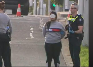 23-year-old Sakshi Agrawal with Victoria Police - Image source: Nine News Screenshot.