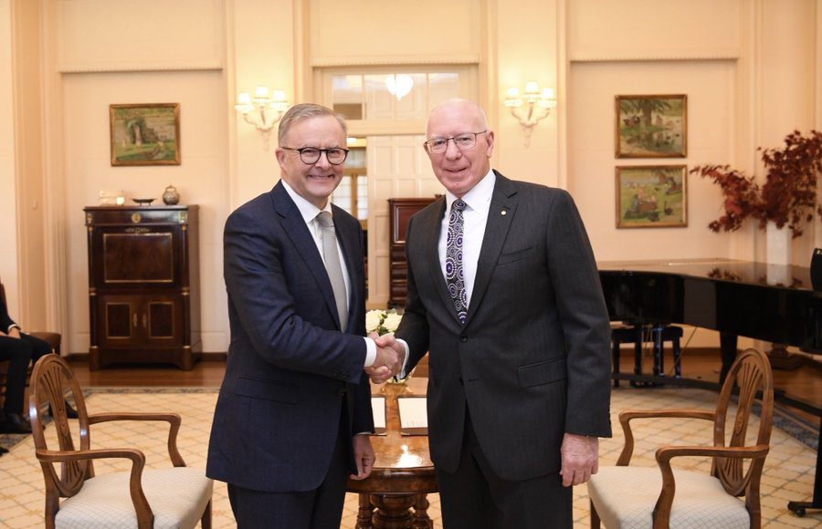 PM Anthony Albanese with Governor General of Australia David Hurley (Image Source: Twitter)