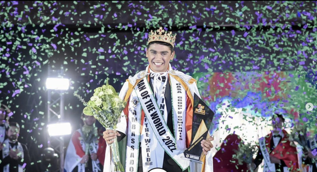Aditya Khurana crowned 'Man of the WORLD 2022 - Image Source Facebook
