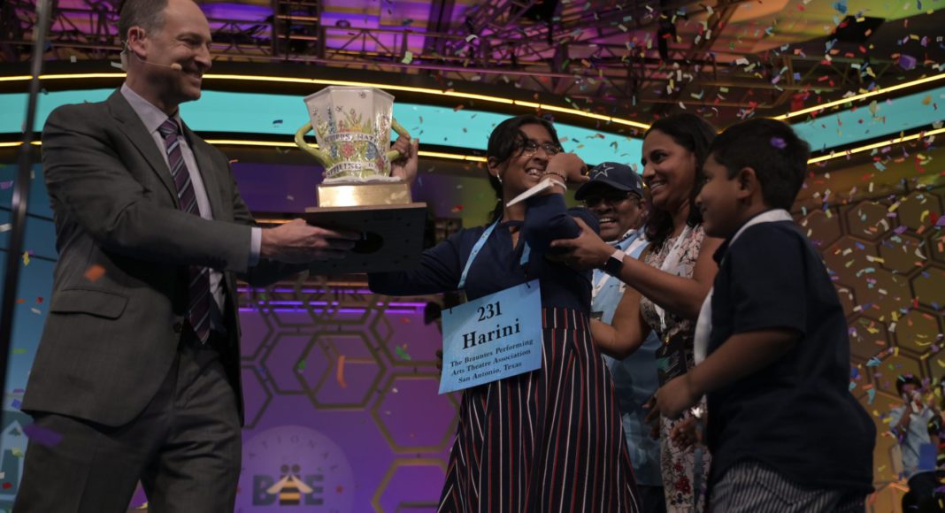 Harini Logan wins Scripps National Spelling Bee Championship (Image source: Scripps National Spelling Bee Championship - Facebook)