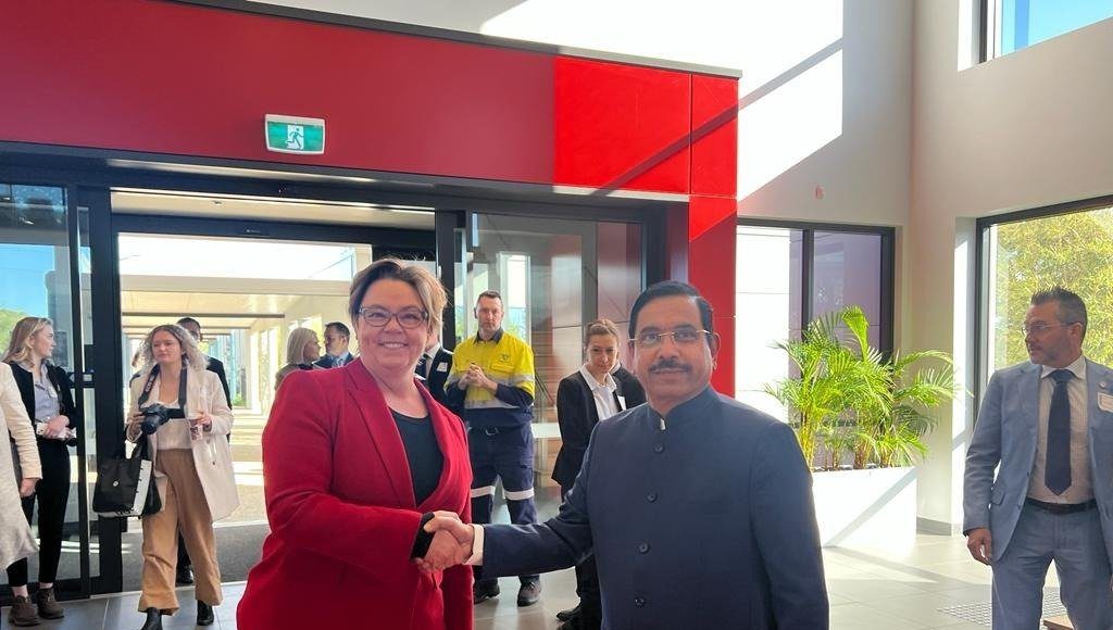 Australia's Resources Minister Madeleine King and Indian Minister for Coal and Mines Pralhad Joshi; Image Source: Supplied Australia's Resources Minister Madeleine King and Indian Minister for Coal and Mines Pralhad Joshi; Image Source: Supplied