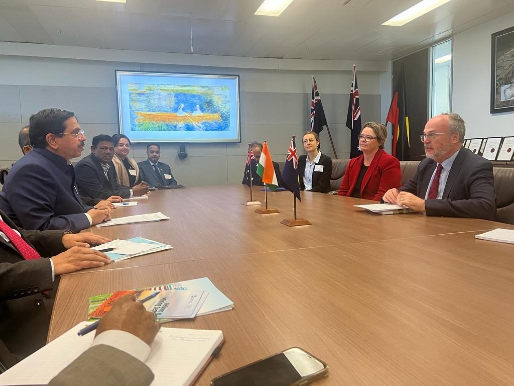 Australia's Resources Minister Madeleine King and Indian Minister for Coal and Mines Pralhad Joshi; Image Source: Supplied