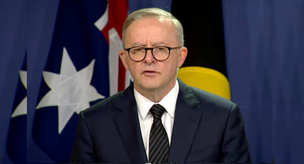 PM Anthony Albanese updating about pandemic payments; Image Source: The Australia Today