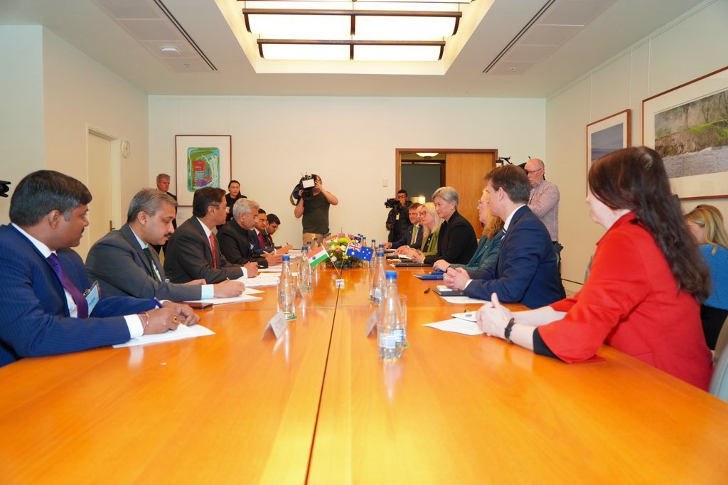 Foreign Minister Penny Wong and Indian External Minister S Jaishankar; Image Source: @PIB