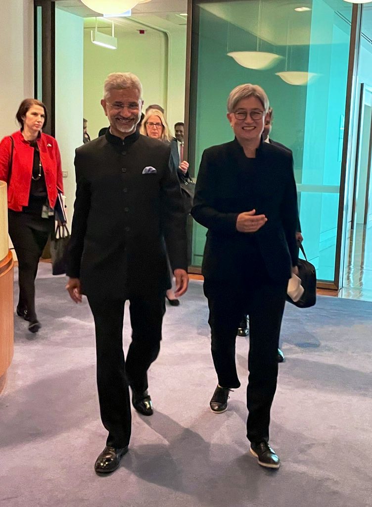 Foreign Minister Penny Wong and Indian External Minister S Jaishankar; Image Source: @PIB