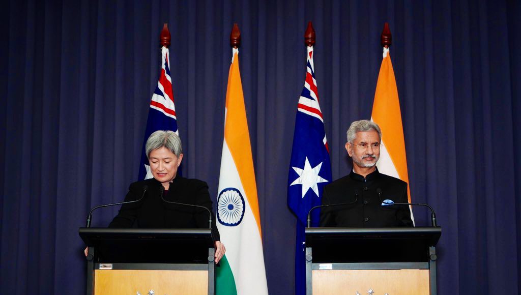 Foreign Minister Penny Wong and Indian External Minister S Jaishankar; Image Source: @PIB