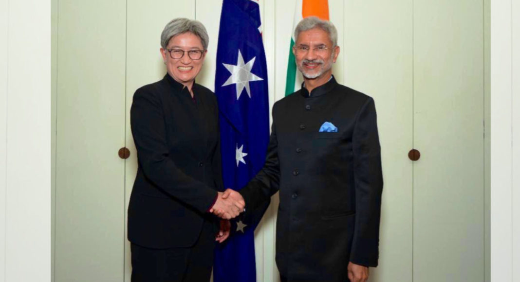 Foreign Minister Penny Wong and Indian External Minister S Jaishankar; Image Source: @PIB
